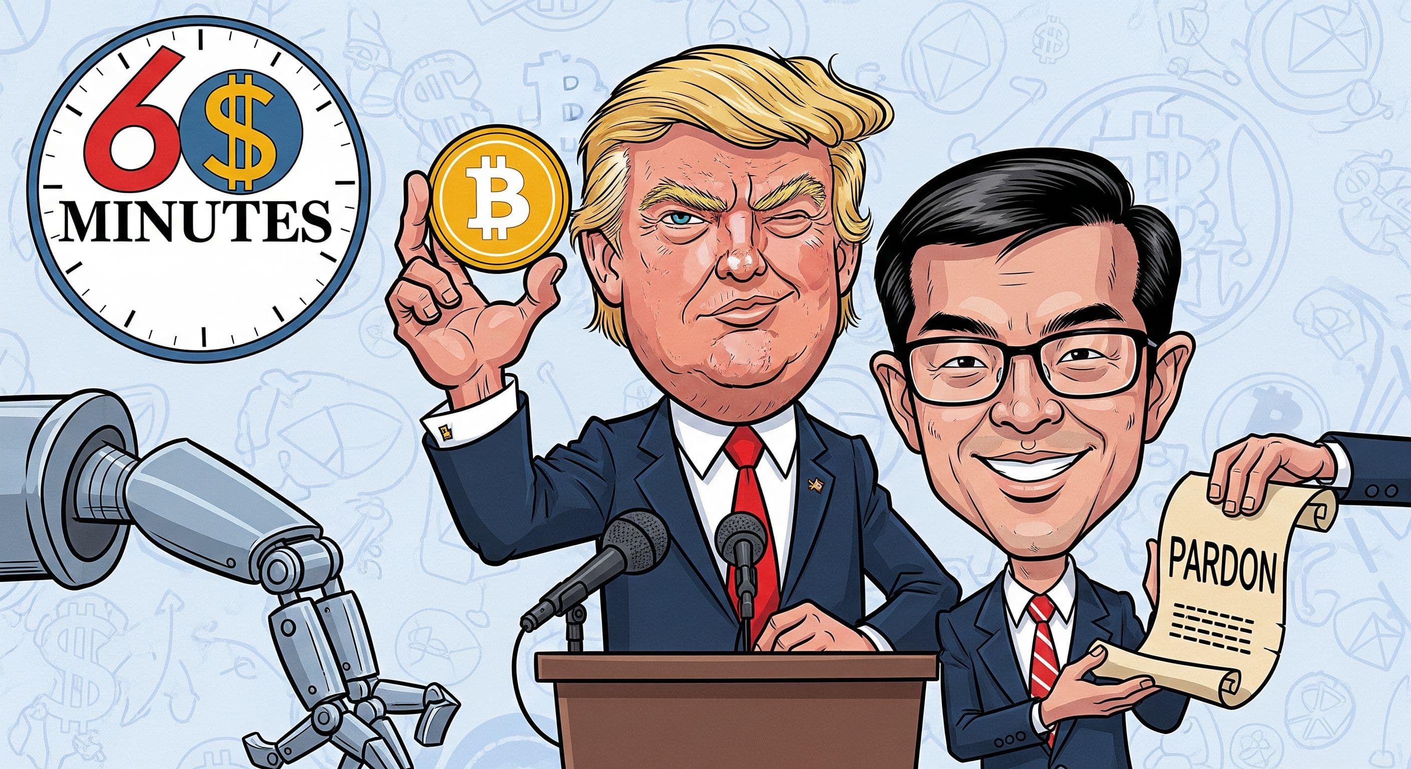 Trump doubles down on crypto dominance and pardons CZ in '60 Minutes' interview