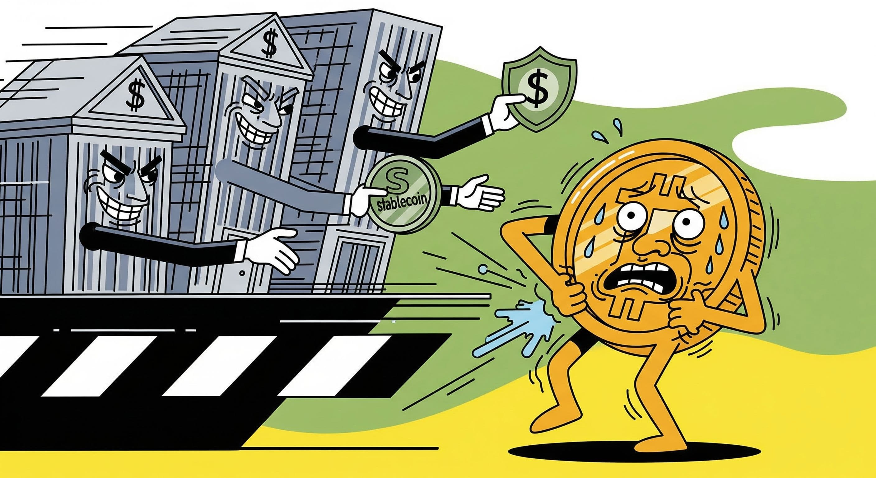 Tariff jitters jolt Bitcoin as banks join stablecoin race