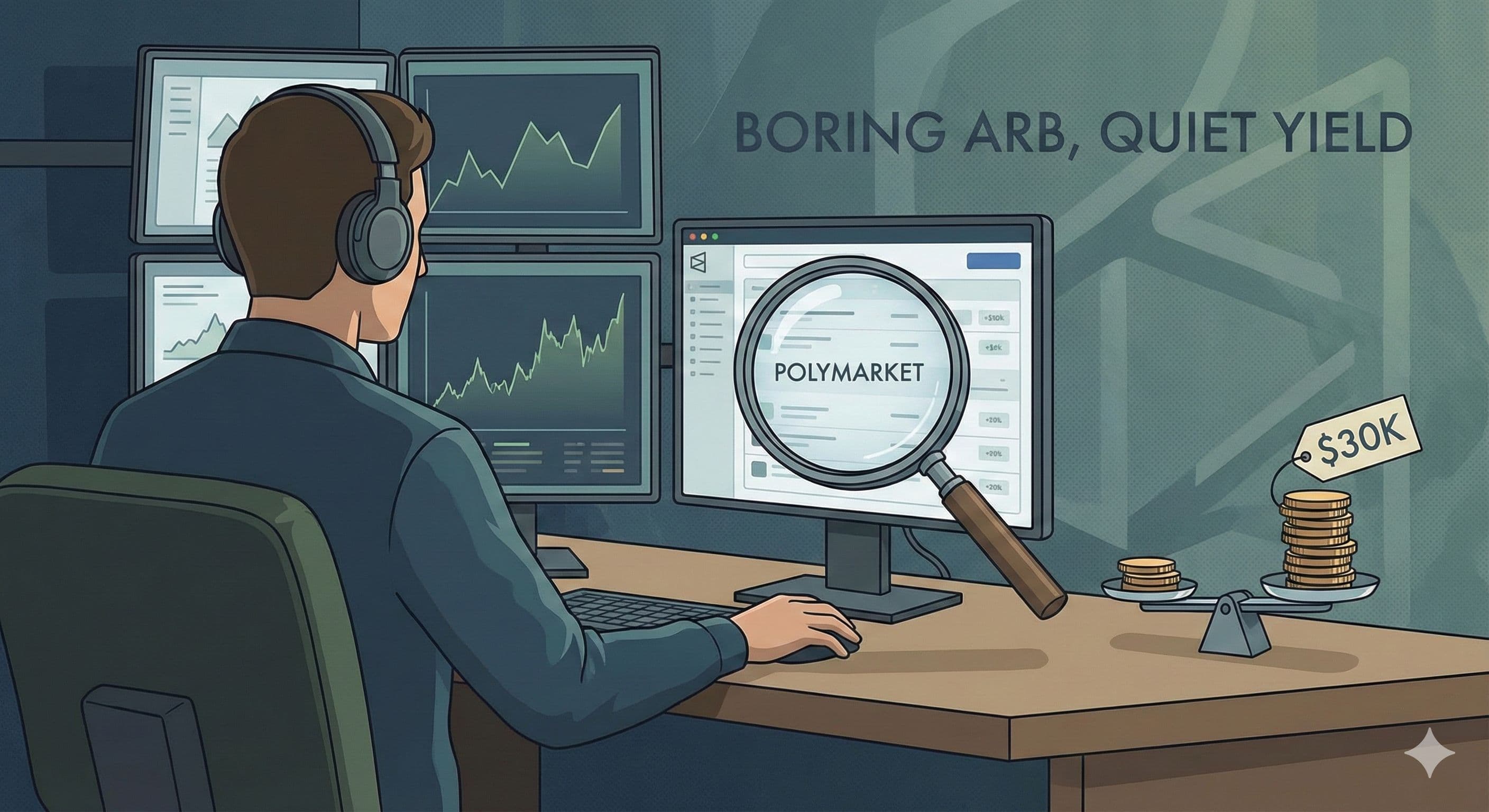 How This Boring Polymarket Arb Quietly Turns Tiny Edges Into $30K Monthly Yield