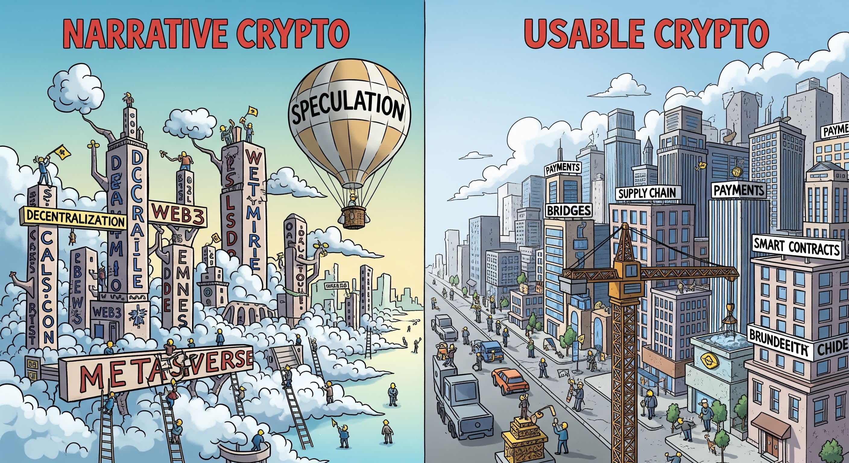 Narrative vs Usable Crypto: Two Worlds Builders Must Master
