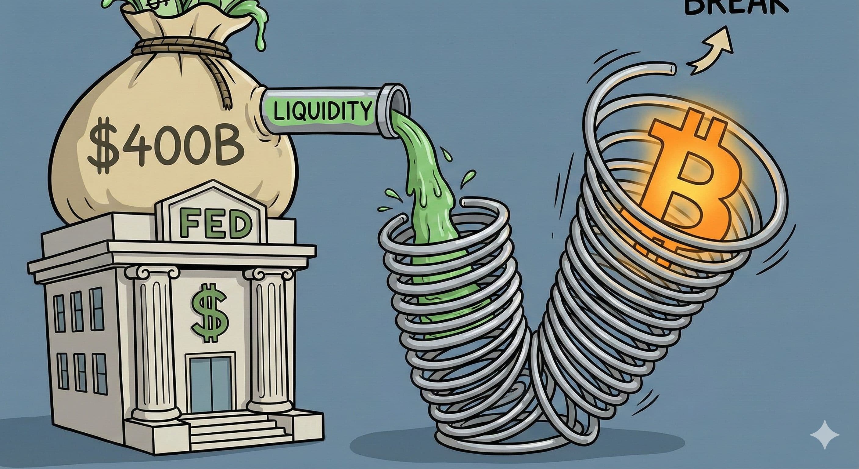 The Fed’s $400 Billion Liquidity Shift Has Bitcoin Coiling For A Break