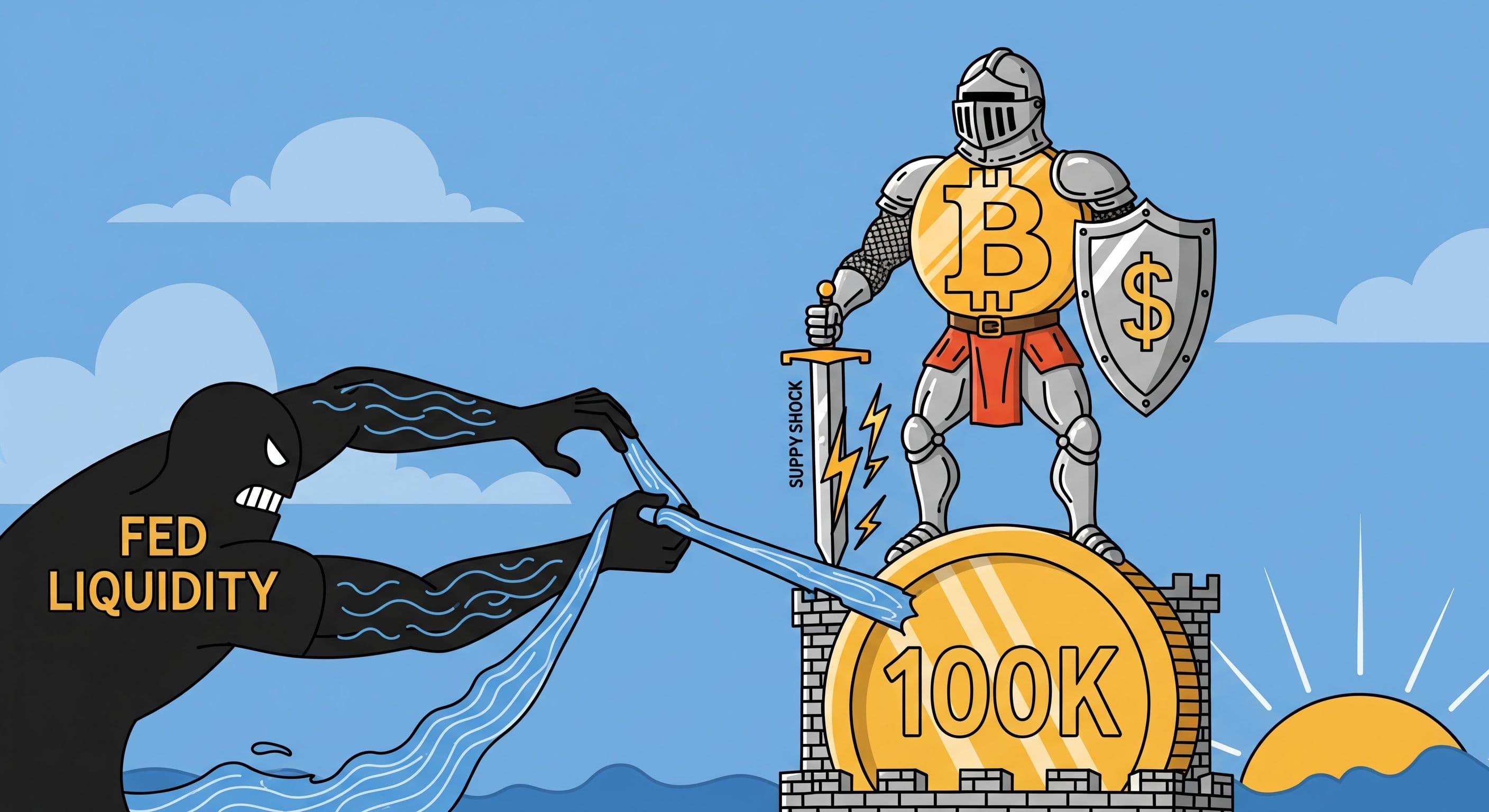 Bitcoin’s $100k Siege: Fed Liquidity Meets Supply Shock