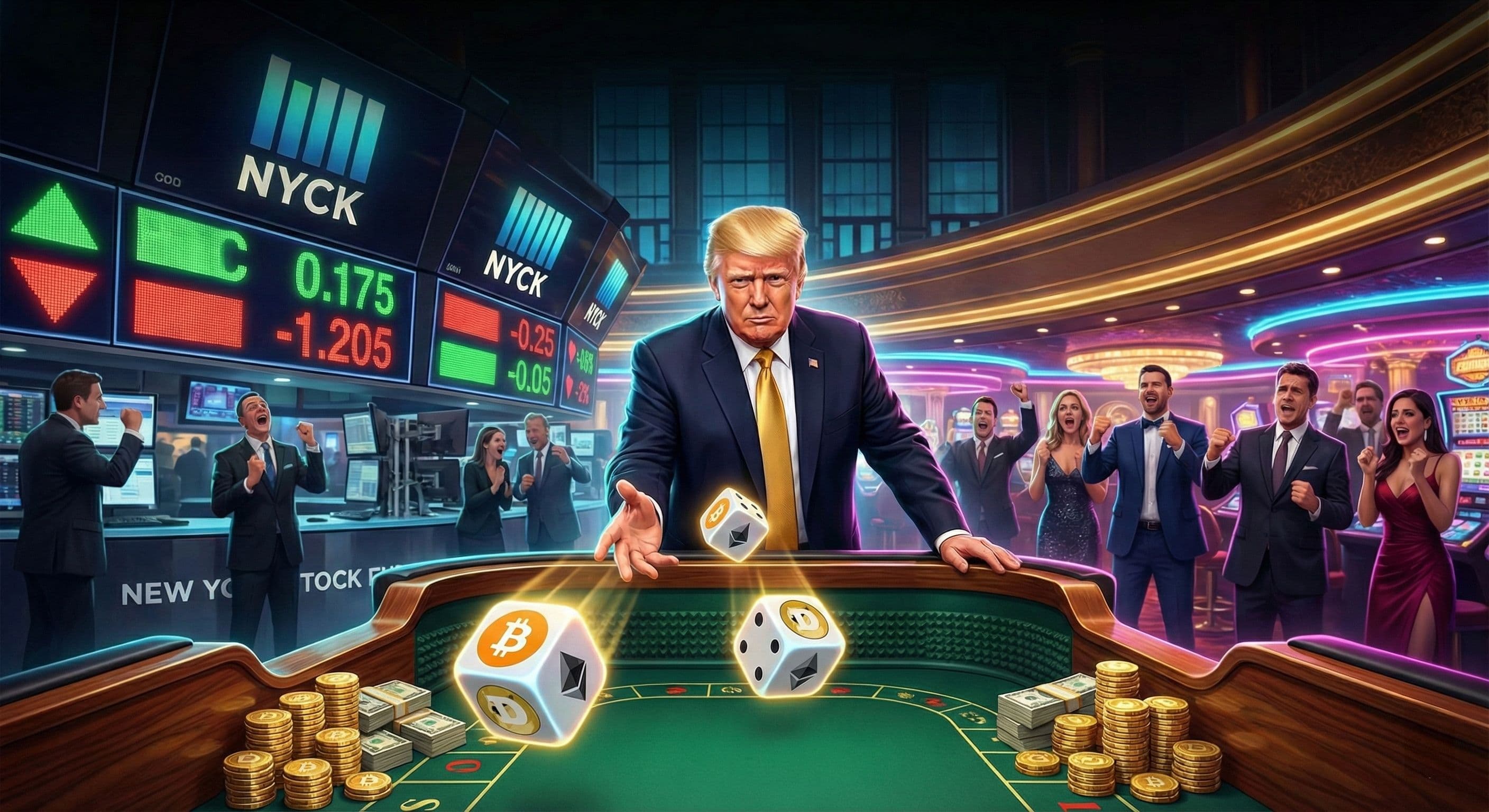 Trump Turns Wall Street Into A High Stakes Crypto Casino
