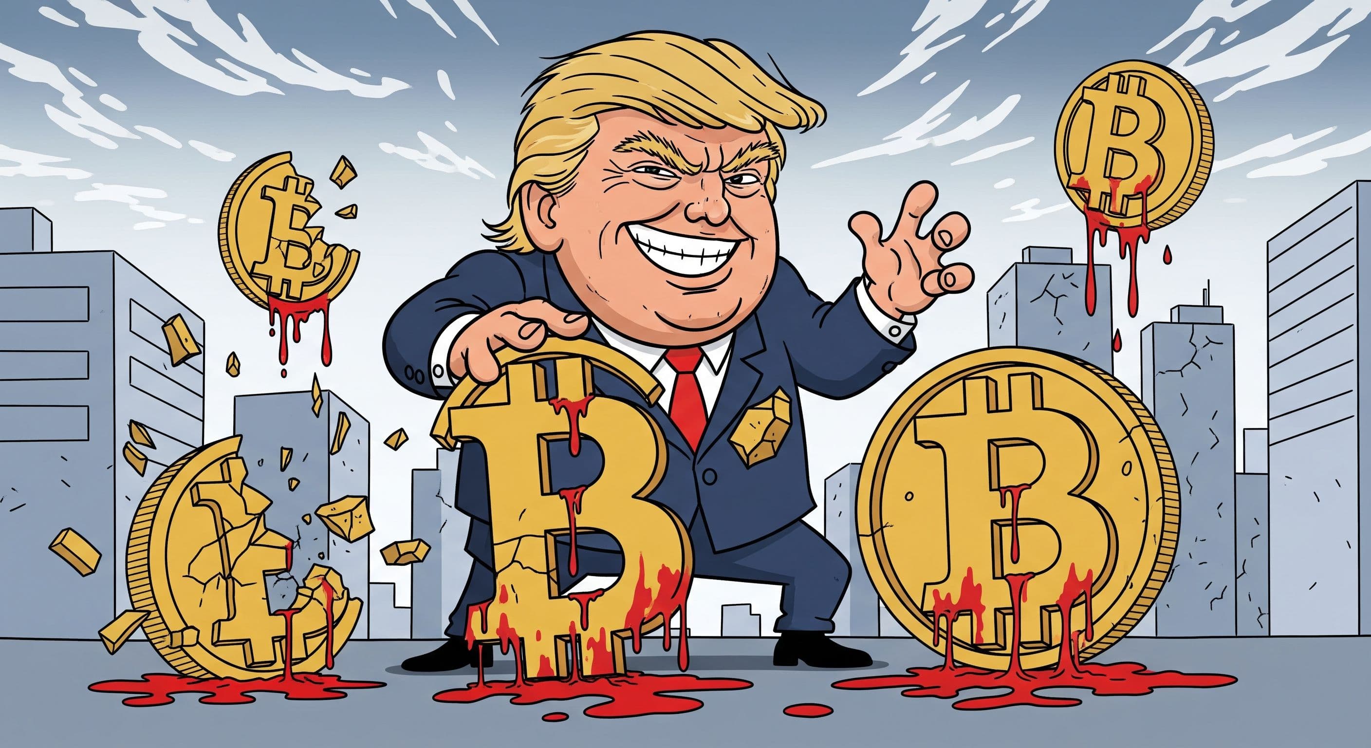 Bitcoin Bleeds as Trump Chaos Fuels