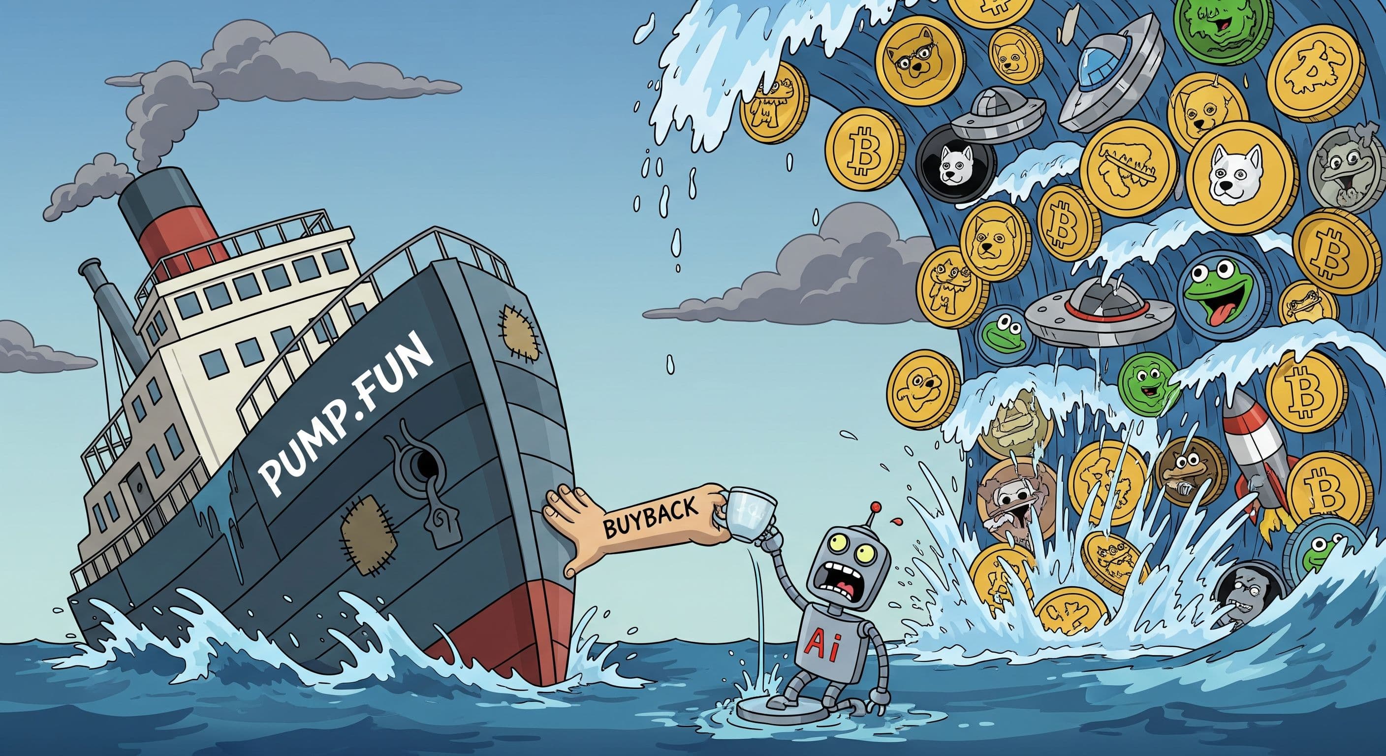 Pump.fun Buys Back Hard, Adds AI, But Meme Tide Keeps Falling