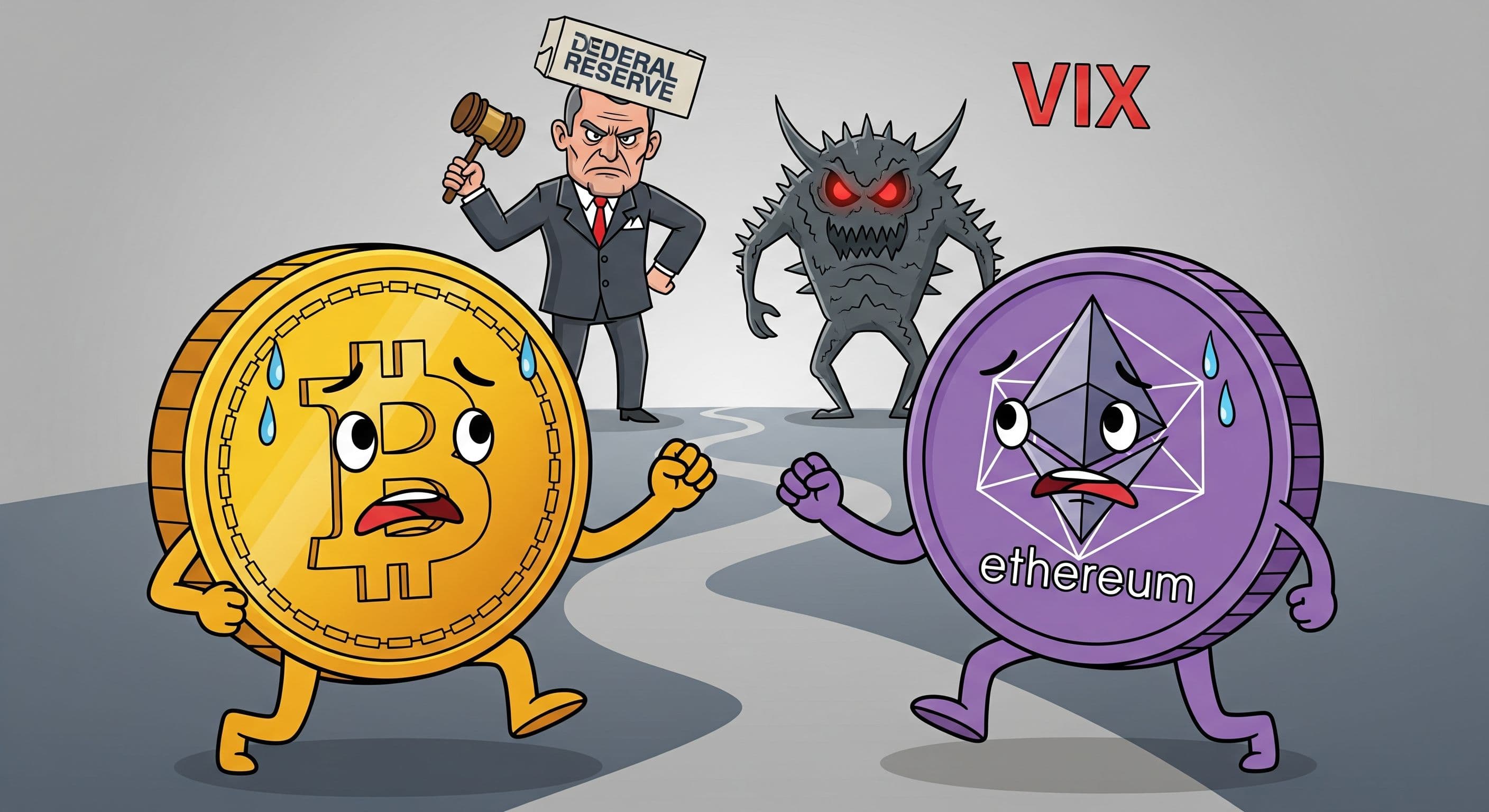 Bitcoin and Ethereum pause ahead of Fed, VIX