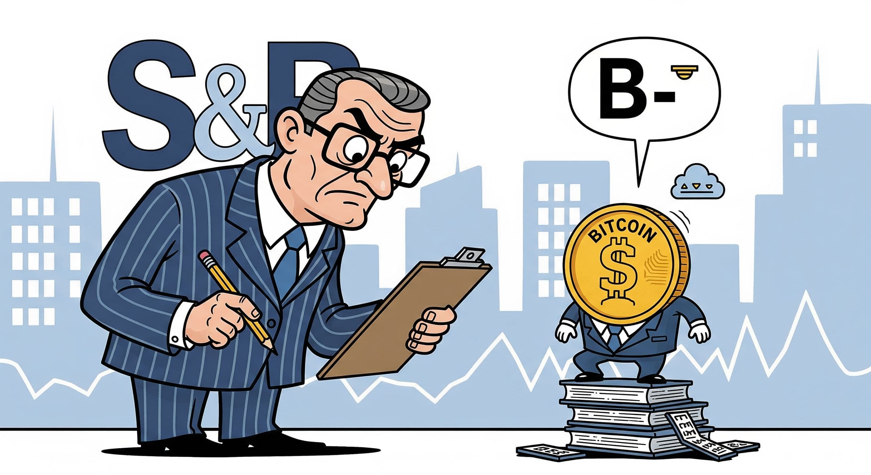 S&P rates Strategy B-, stable outlook for Bitcoin treasurer