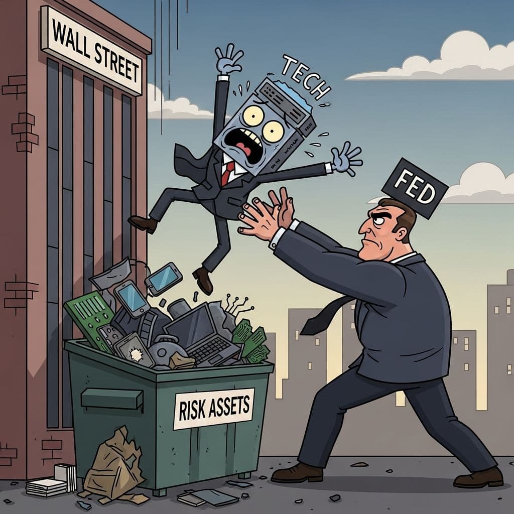 Wall Street Dumps Tech As Fed Caution Slams Risk Assets