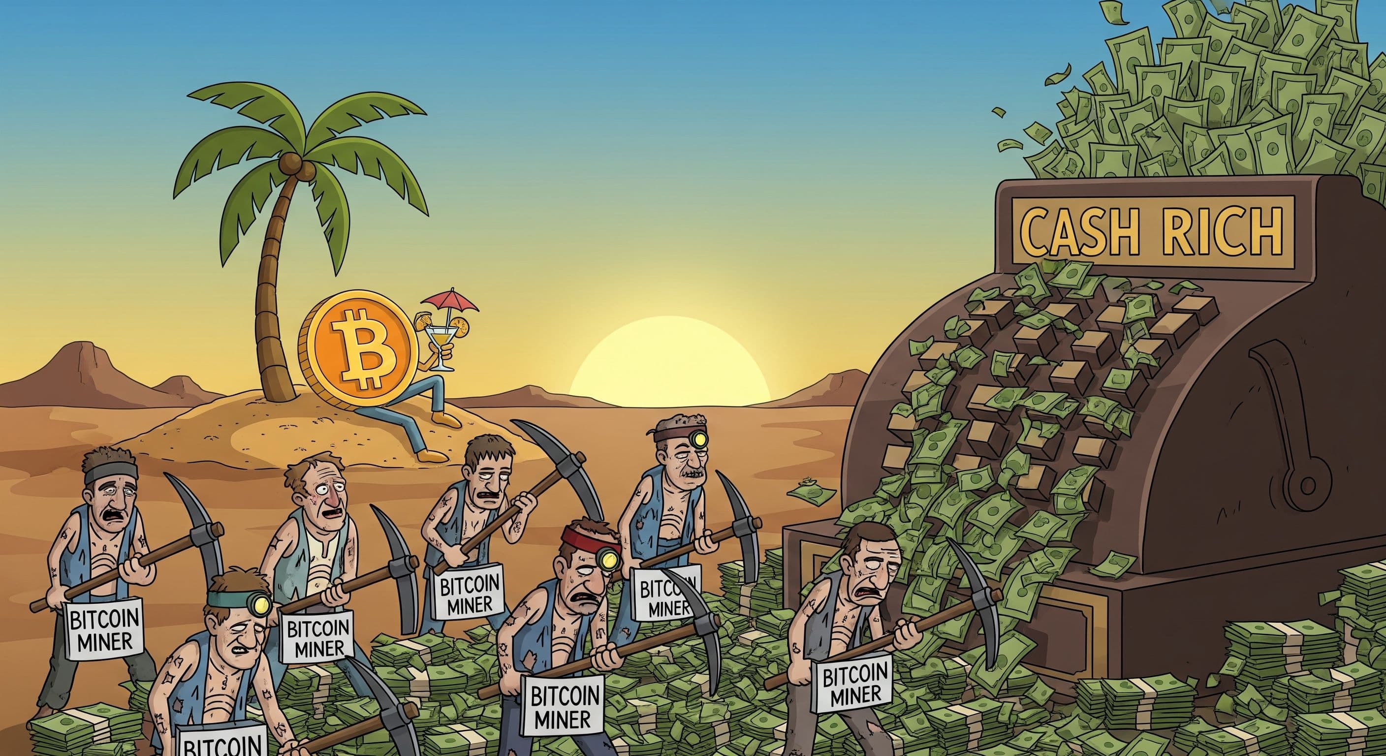 Bitcoin miners face a cash-rich, cost-poor reality