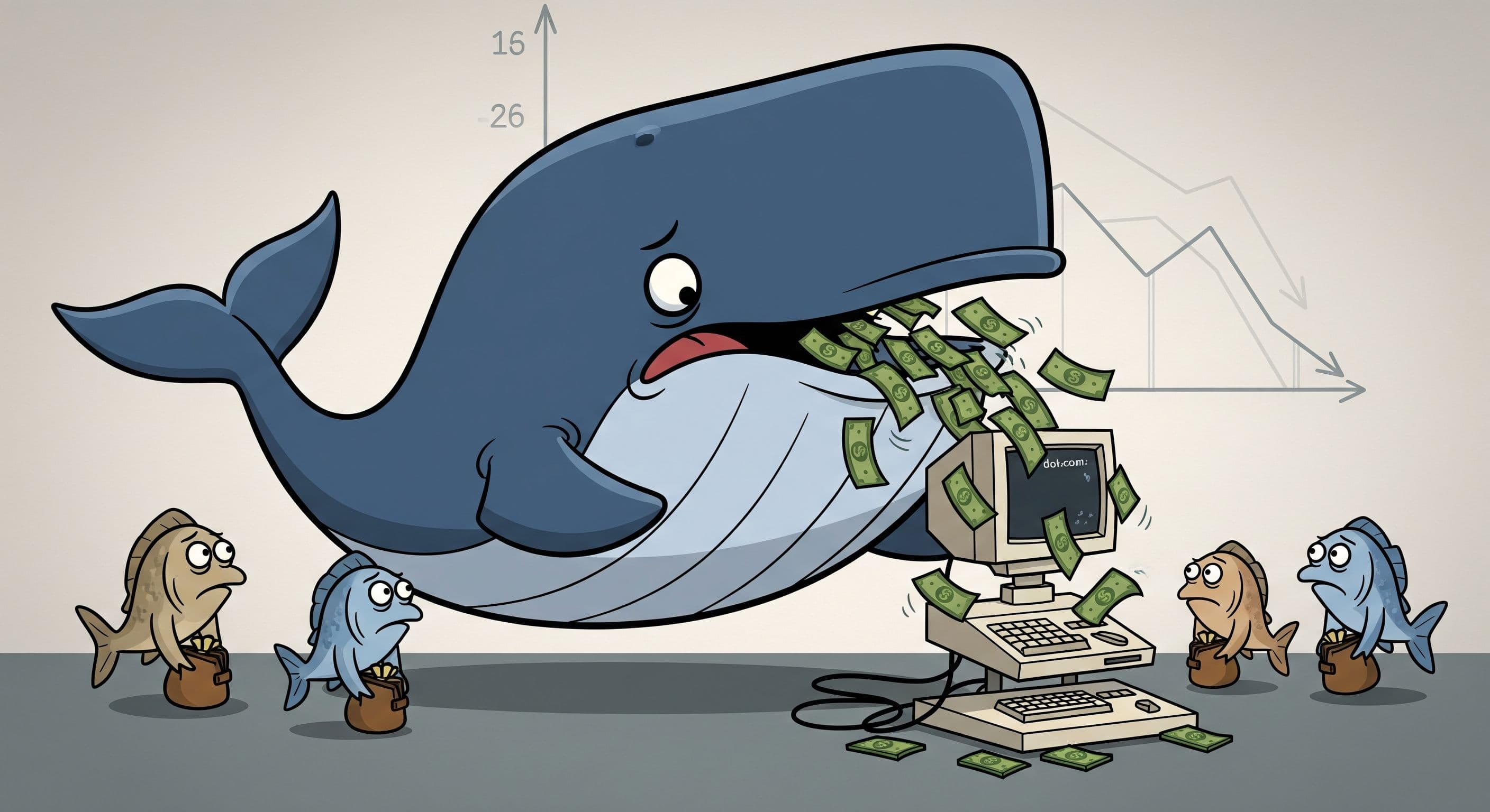 Whales keep selling as analyst sees echoes of dot-com aftermath